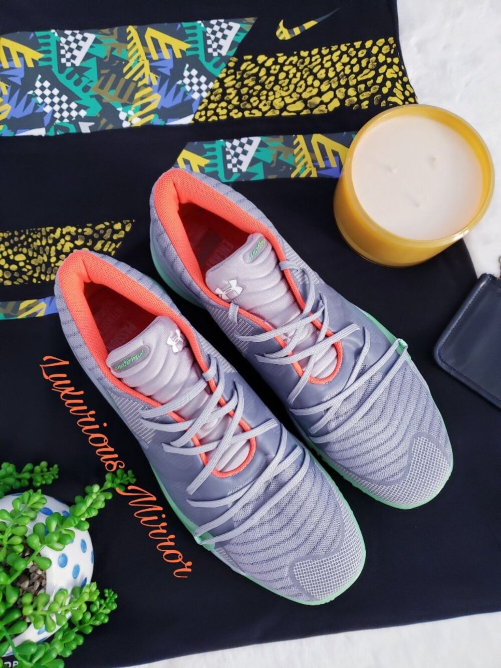 Under Armour Mens Anatomix Spawn Basketball Shoes Green Gray 3022384-100 16M New